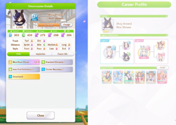 Completing the Top Rice Shower Build, Stats, and Support Cards in Umamusume