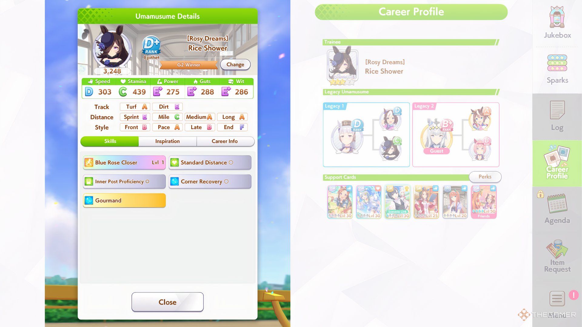 Completing the Top Rice Shower Build, Stats, and Support Cards in Umamusume