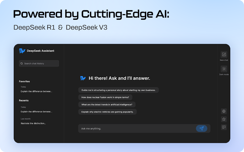 Chatting example with DeepSeek Assistant