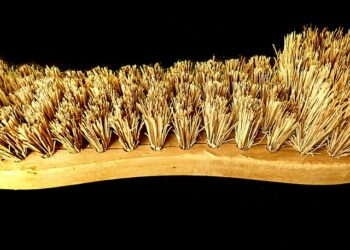 Drill brush in shower