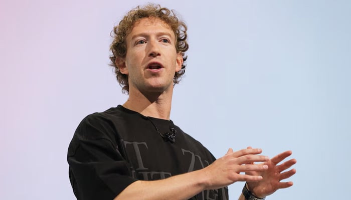 Meta CEO Mark Zuckerberg delivers a keynote address at the Meta Connect annual event held at the company's headquarters in Menlo Park, California, on September 25, 2024.