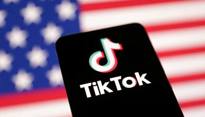 Illustration featuring the US flag and TikTok logo, captured January 8, 2025. — Reuters