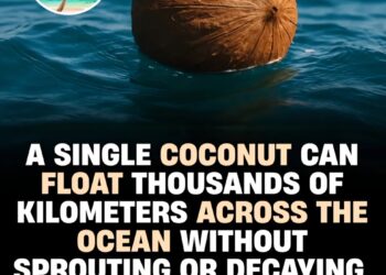 Thanks to its tough, waterproof shell and buoyant husk, a coconut can drift acro