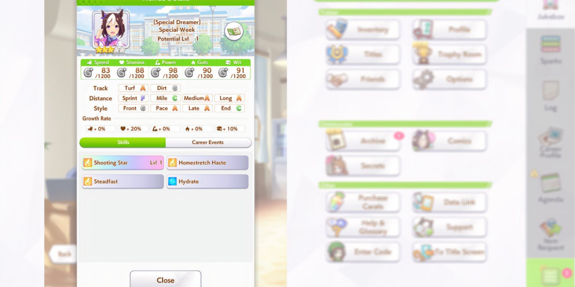 Completing Growth Rates, Aptitudes, and Inheritance in Umamusume
