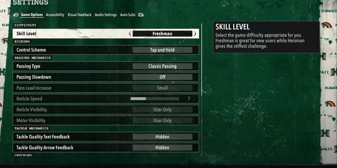 Completing the Right Difficulty Setting in College Football 26
