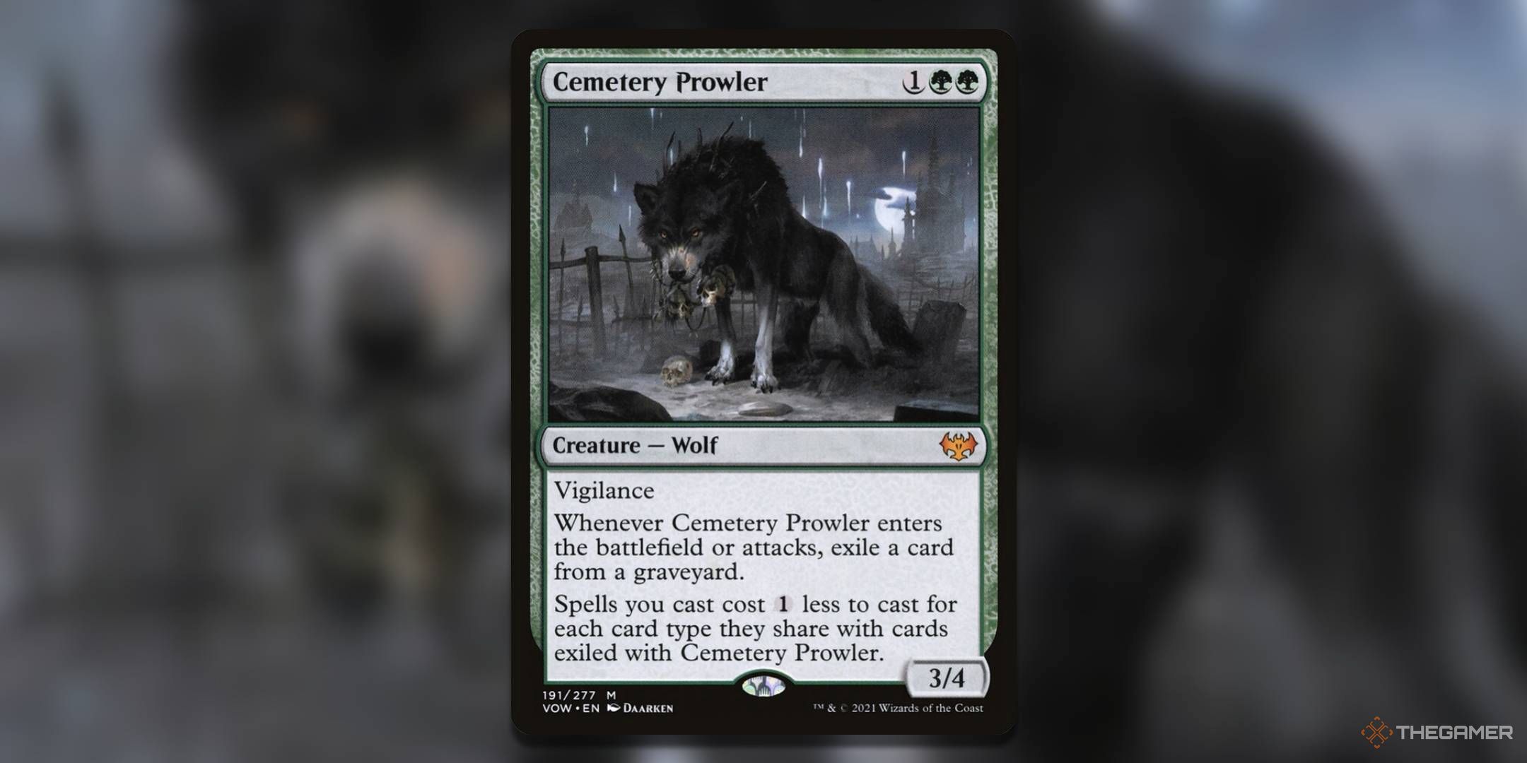 The Cemetery Prowler card from Magic: The Gathering's Crimson Vow.