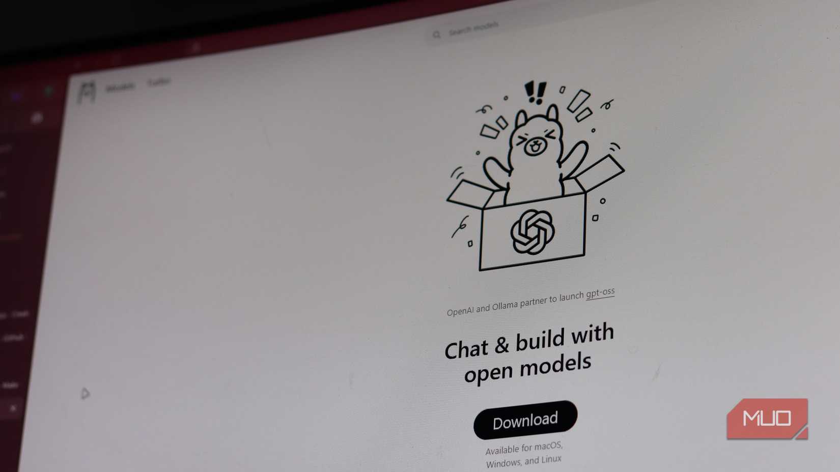 Ollama website open in Zen browser