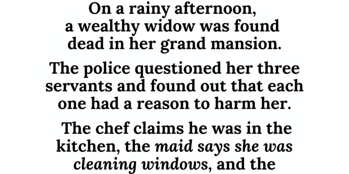 Can You Solve the Murder Mystery Riddle?