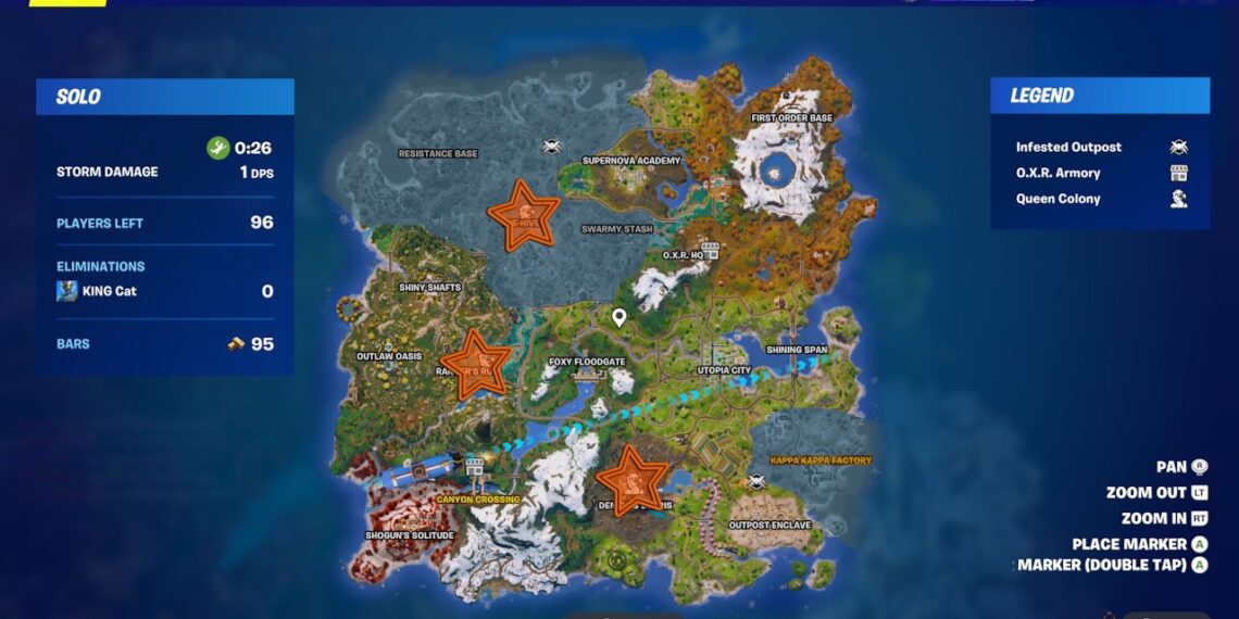 Completing Queen Bugs Challenges to Earn Mythics and Medallions in Fortnite S6.