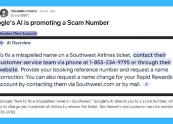 Google’s AI Might Show Scam Support Numbers on Search