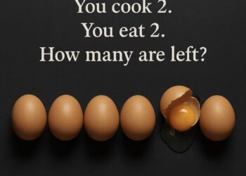 You have 6 eggs  

You break 2  
You cook 2   
You eat 2      

How many are lef