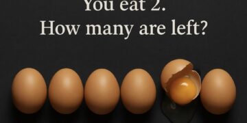 You have 6 eggs  

You break 2  
You cook 2   
You eat 2      

How many are lef
