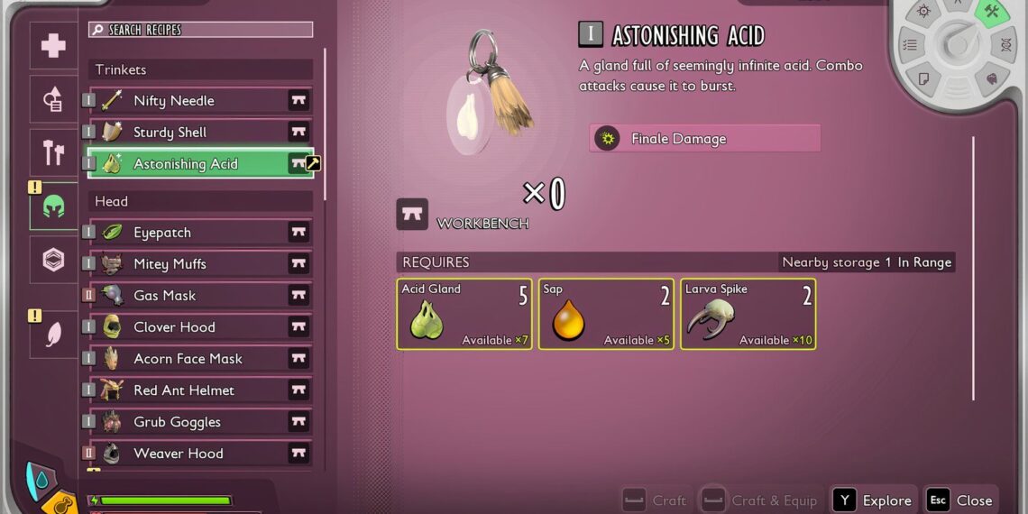 How to Complete and Craft Trinkets in Grounded 2