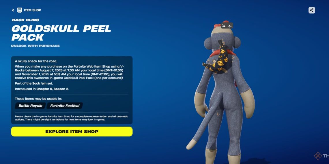 How to Get the Free Goldskull Peel Pack Backbling in Fortnite by Completing & Solving