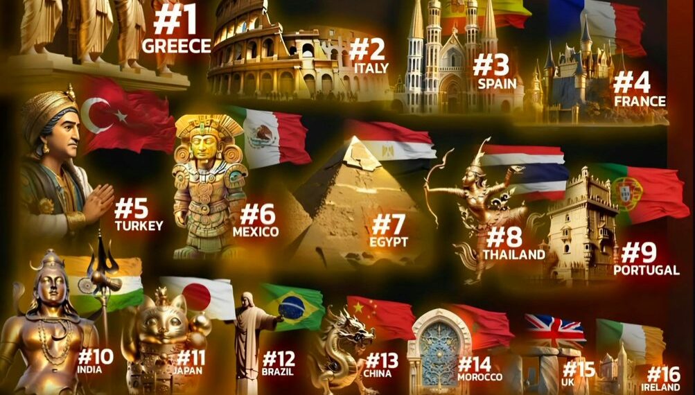 Top 24 Countries with the Richest Heritages in the World
1. Greece
2. Italy