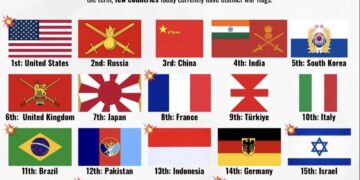 Top 25 Most Powerful Militaries and Their War Flags 

1.  United States
2.  Russ