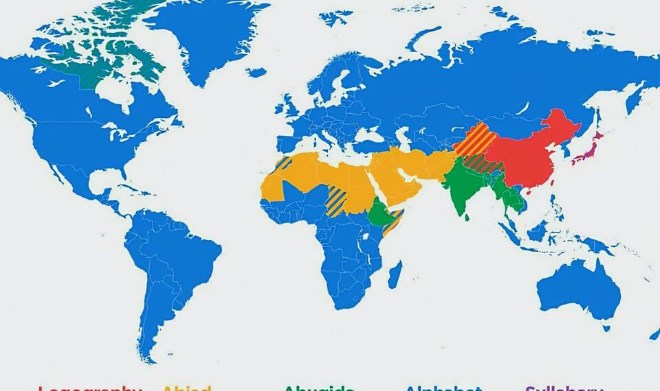 Writing Systems Worldwide 

 Logography  (Each symbol = word/morpheme)
 Chinese