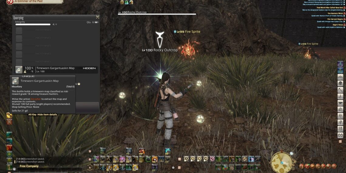Where to Find Timeworn Gargantuaskin Treasure Maps in FFXIV and Completing Them