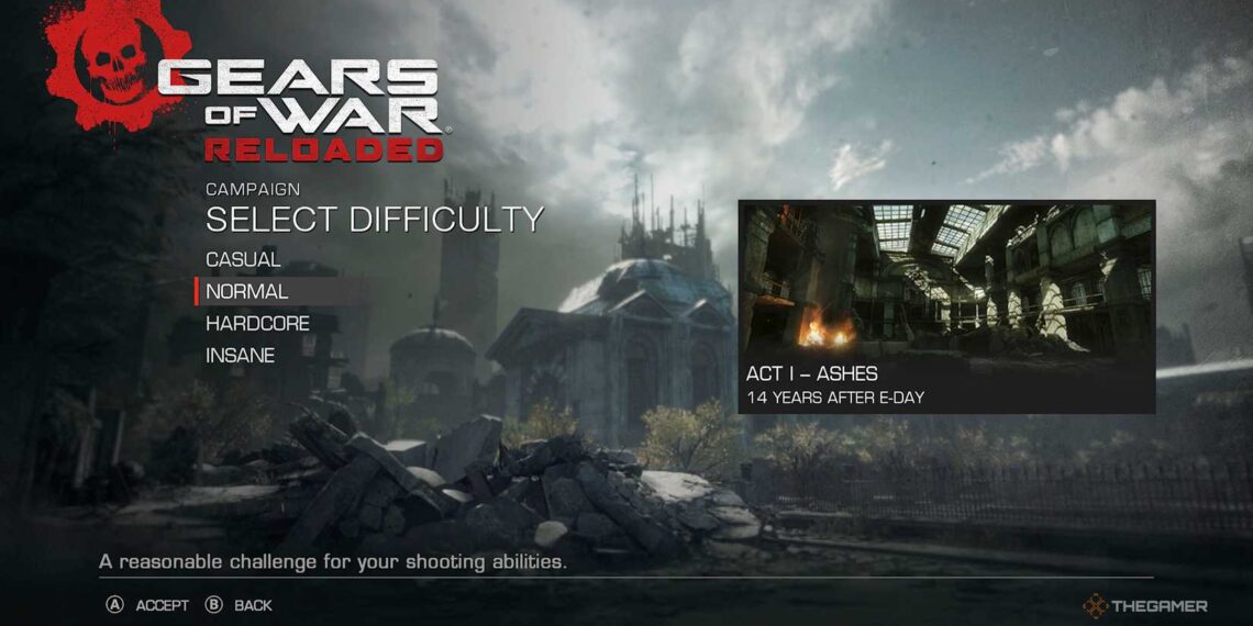 Which Difficulty Should You Choose in Gears of War: Reloaded—Completing or Solving?