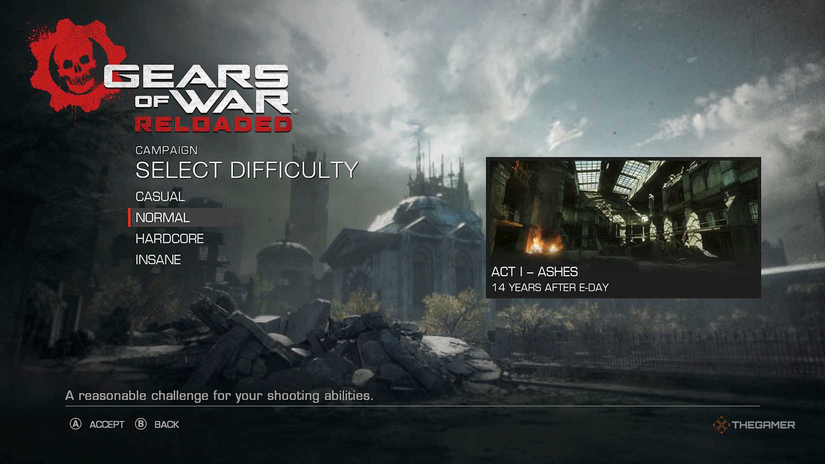 Which Difficulty Should You Choose in Gears of War: Reloaded—Completing or Solving?