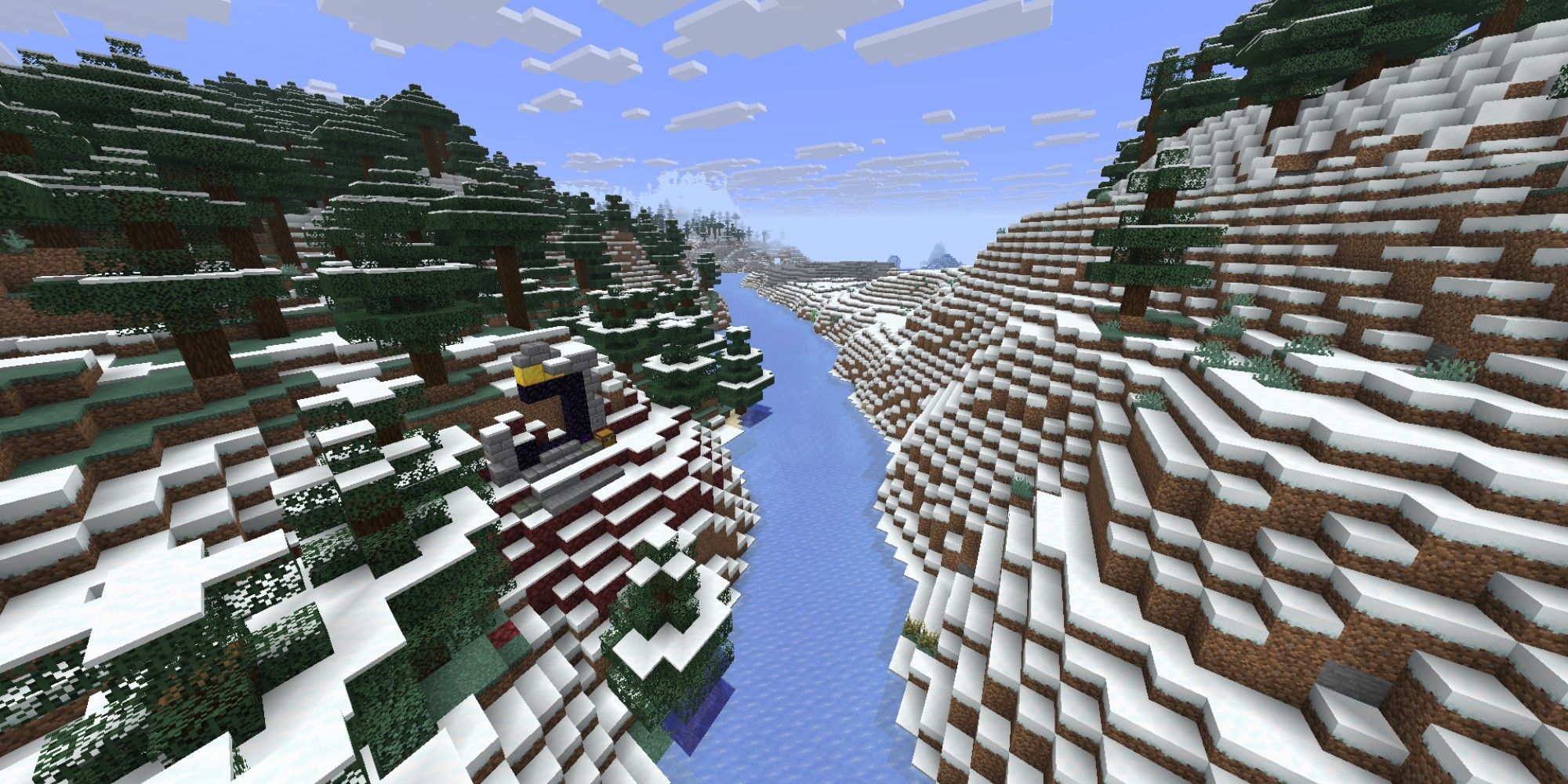 Broken Nether Portal in Snowy Taiga