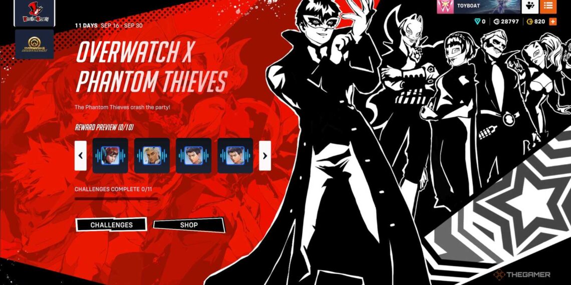 All Phantom Thieves Challenges and Rewards: Completing Overwatch 2