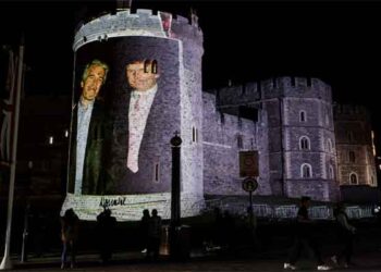 Four detained over Trump's and Epstein's images projected on Windsor Castle