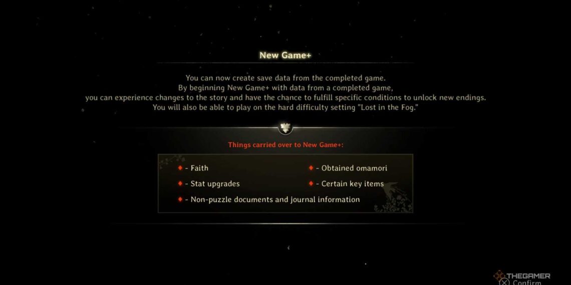 How Does New Game Plus Function in Silent Hill f?