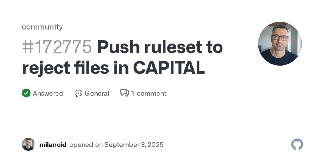 How To Enforce GitHub Push Rules for Lowercase Files Only
