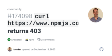 How To Fix HTTP 403 Errors on GitHub When Accessing npmjs.com Outside Browser