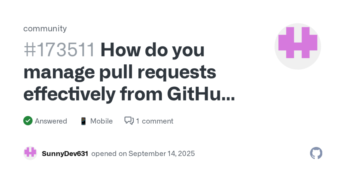 How To Review and Respond to GitHub Pull Requests on Mobile
