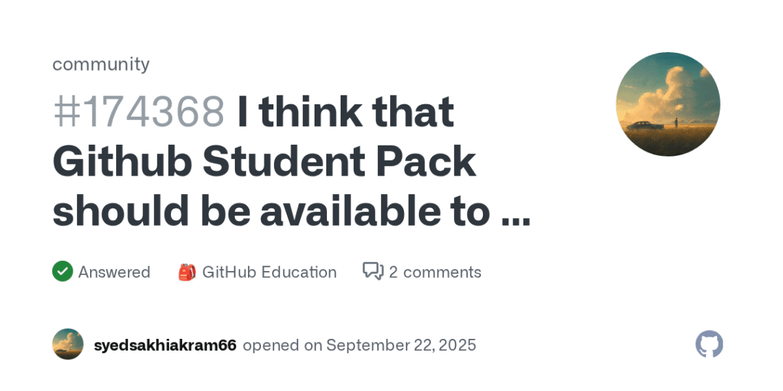 How to Advocate for Universal Access to GitHub Student Pack for All Students