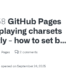 How to Fix Big5-Encoded HTML Display Issues on GitHub Pages