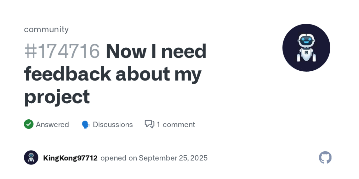 How to Share Feedback on Your GitHub Project