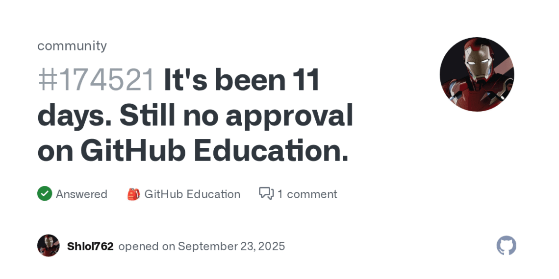 How to Track 11 Days Without GitHub Education Approval