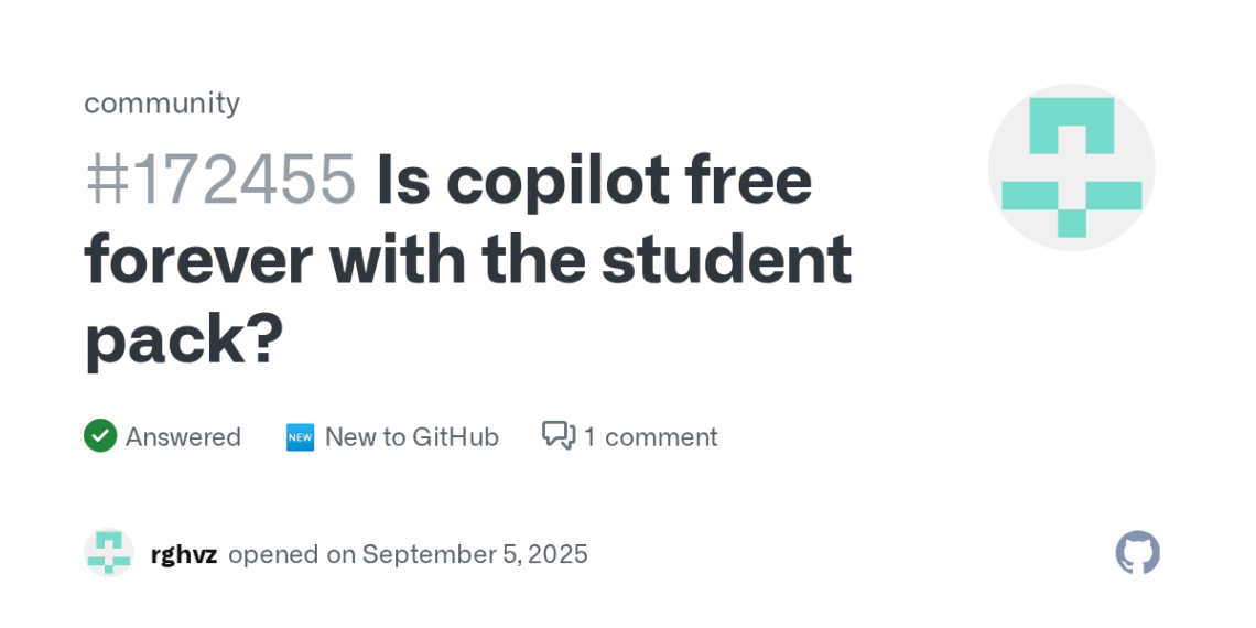 Is GitHub Copilot Free Forever with Student Pack? How To Guide