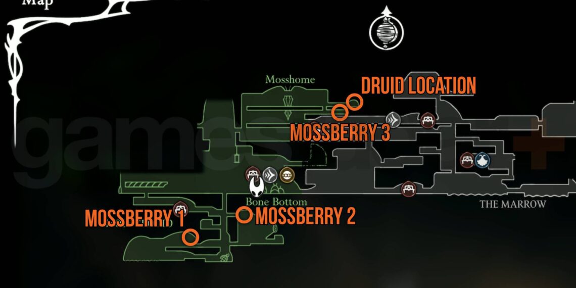 Locating Three Mossberries in Hollow Knight: Silksong Guide
