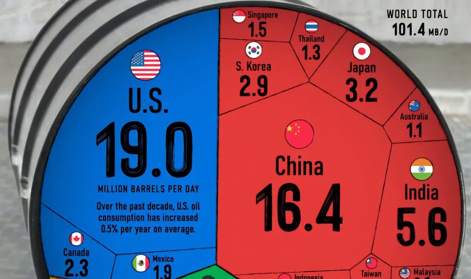 Top 25 Countries by Oil Consumption in 2024