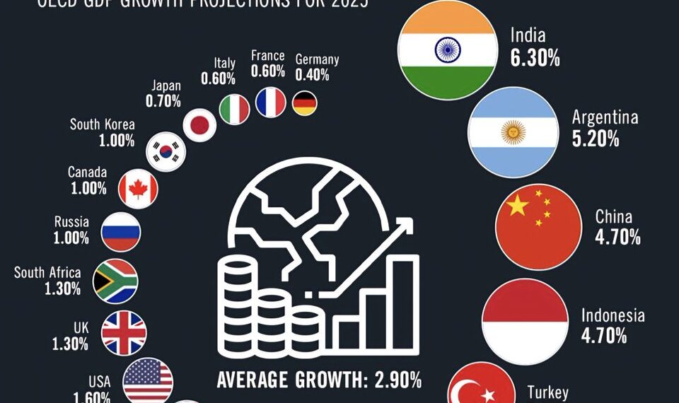 GDP Growth Projections for G20 Economies in 2025