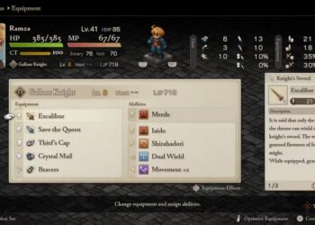 Top Ramza Build in FFT: The Ivalice Chronicles for Completing and Solving