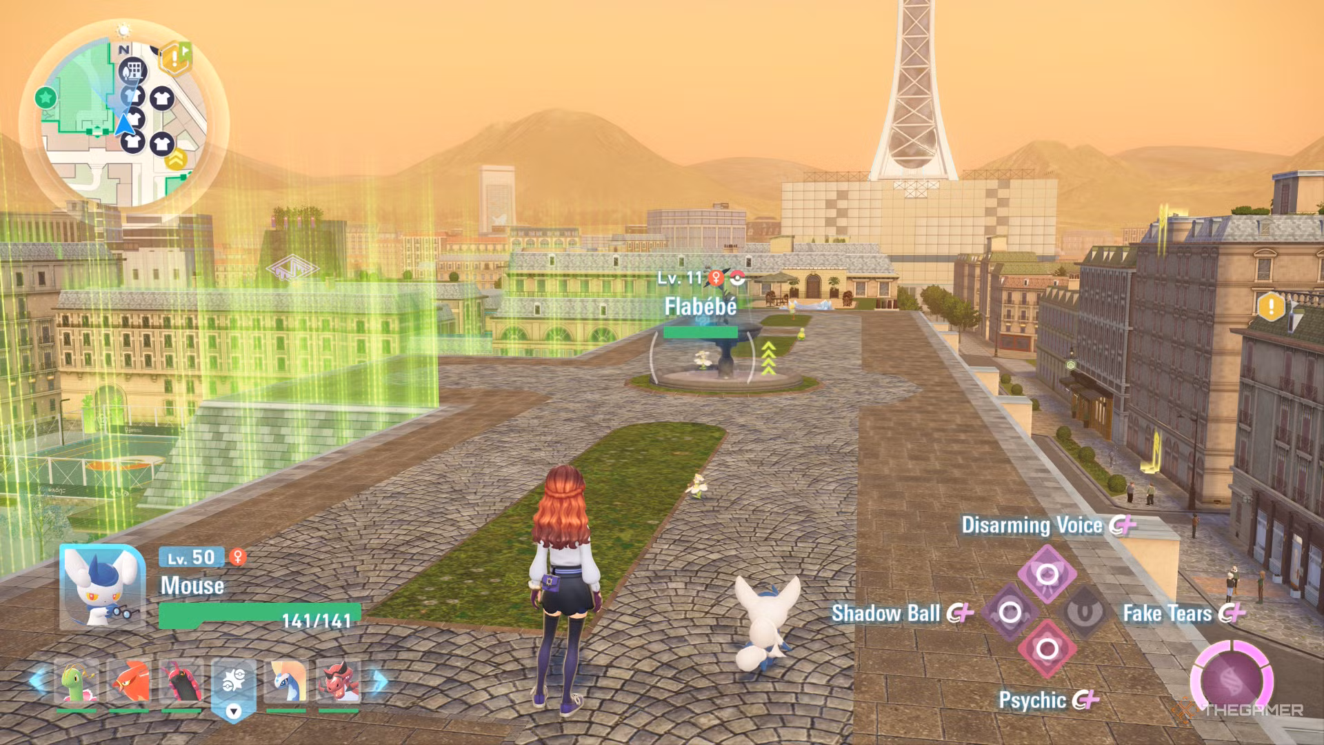 White Flabebe on rooftop