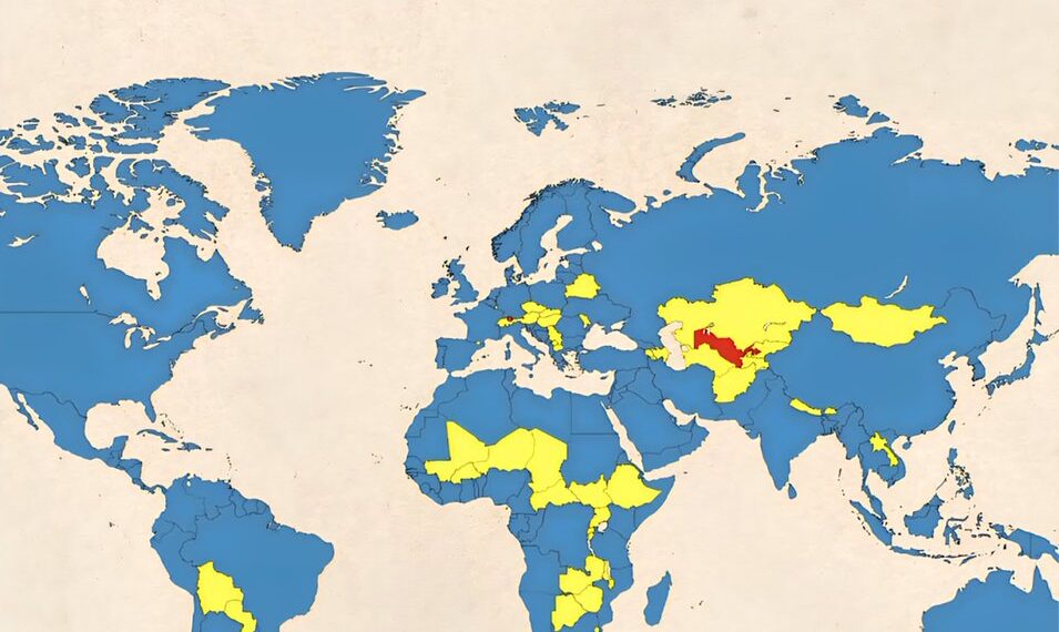 Total 49 Landlocked Countries.

2 Trapped twice: Uzbekistan and Liechtenstein

P