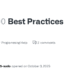 Best Practices Guide for GitHub Projects