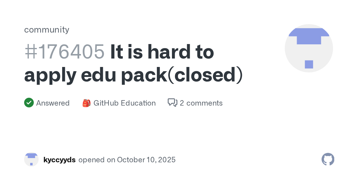 How To Apply the Edu Pack (Closed) on GitHub