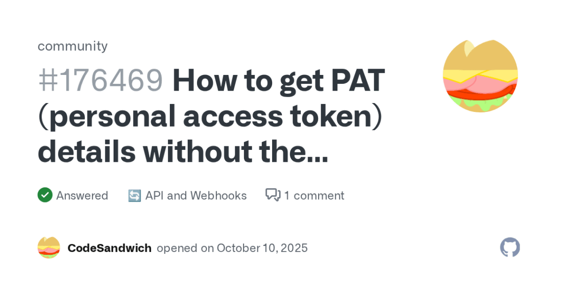 How To Check GitHub PAT Details Using REST or GraphQL APIs