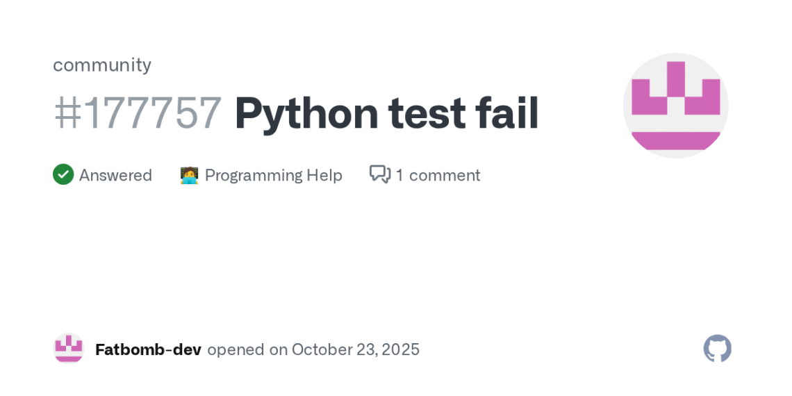 How to Fix Python Test Failures on GitHub