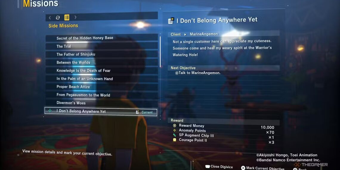 How to Solve MarineAngemon's Side Quest in Digimon Story: Time Stranger