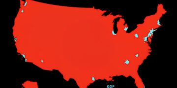The US Economy Split in Half