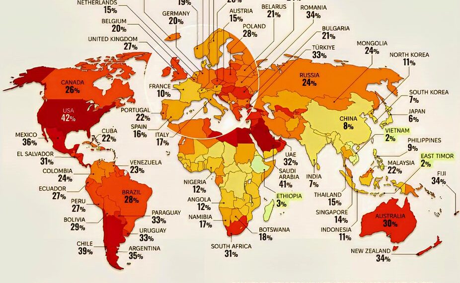 Adult Obesity Around the World