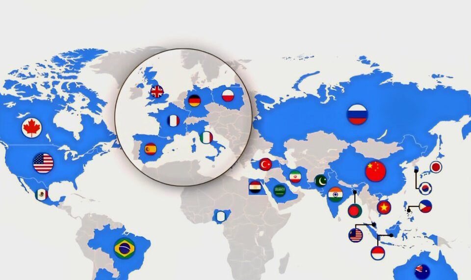 Countries with Larger GDP than 2 Trillion in 2050